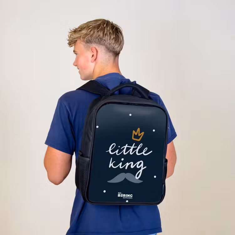 Sac à dos enfant - Noir - Petit roi à pois — 5