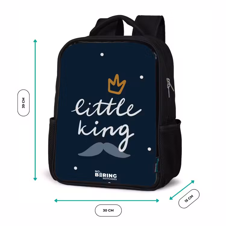 Sac à dos enfant - Noir - Petit roi à pois — 8