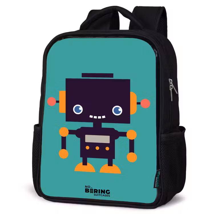 Sac à dos enfant - Noir - Robot vert — 6