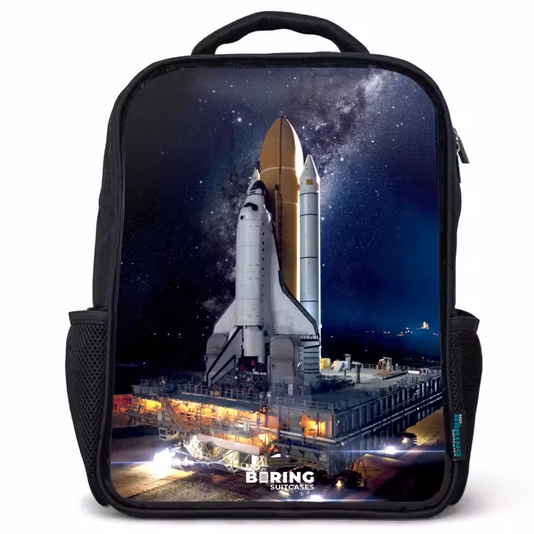 Sac à dos enfant - Noir - Une navette spatiale qui peut décoller — 1