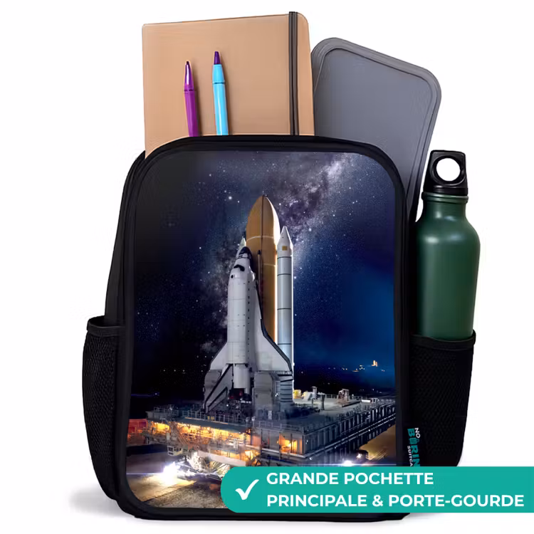 Sac à dos enfant - Noir - Une navette spatiale qui peut décoller — 10