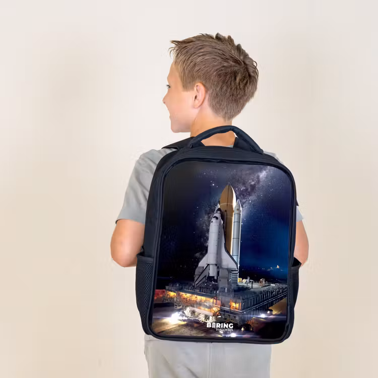 Sac à dos enfant - Noir - Une navette spatiale qui peut décoller — 2