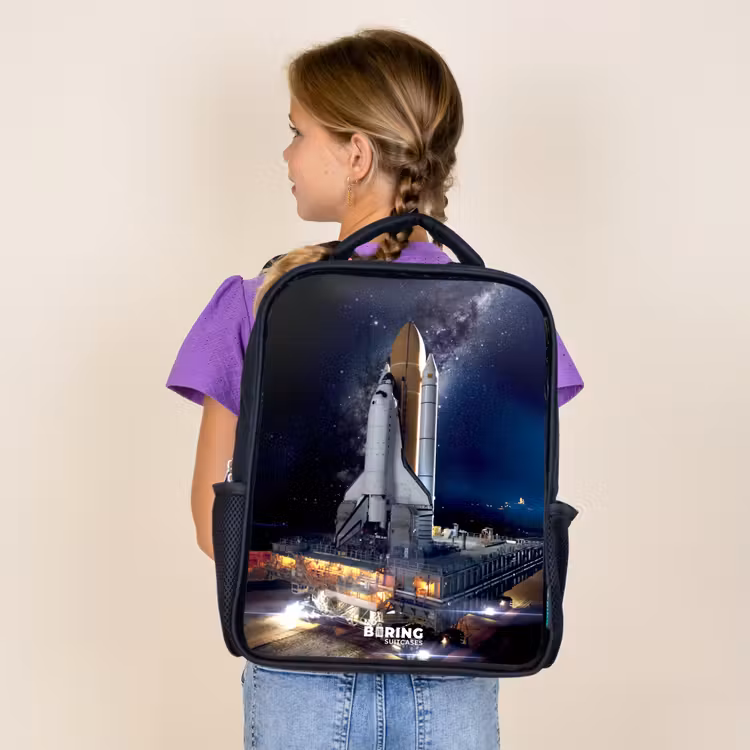 Sac à dos enfant - Noir - Une navette spatiale qui peut décoller — 4