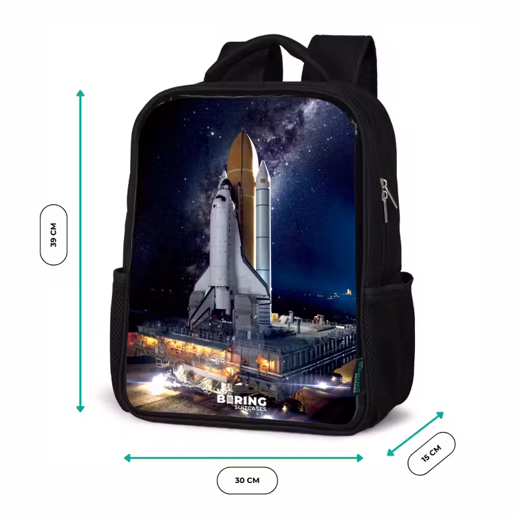 Sac à dos enfant - Noir - Une navette spatiale qui peut décoller — 8
