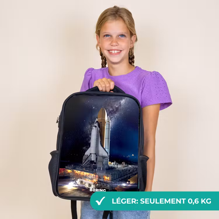 Sac à dos enfant - Noir - Une navette spatiale qui peut décoller — 9