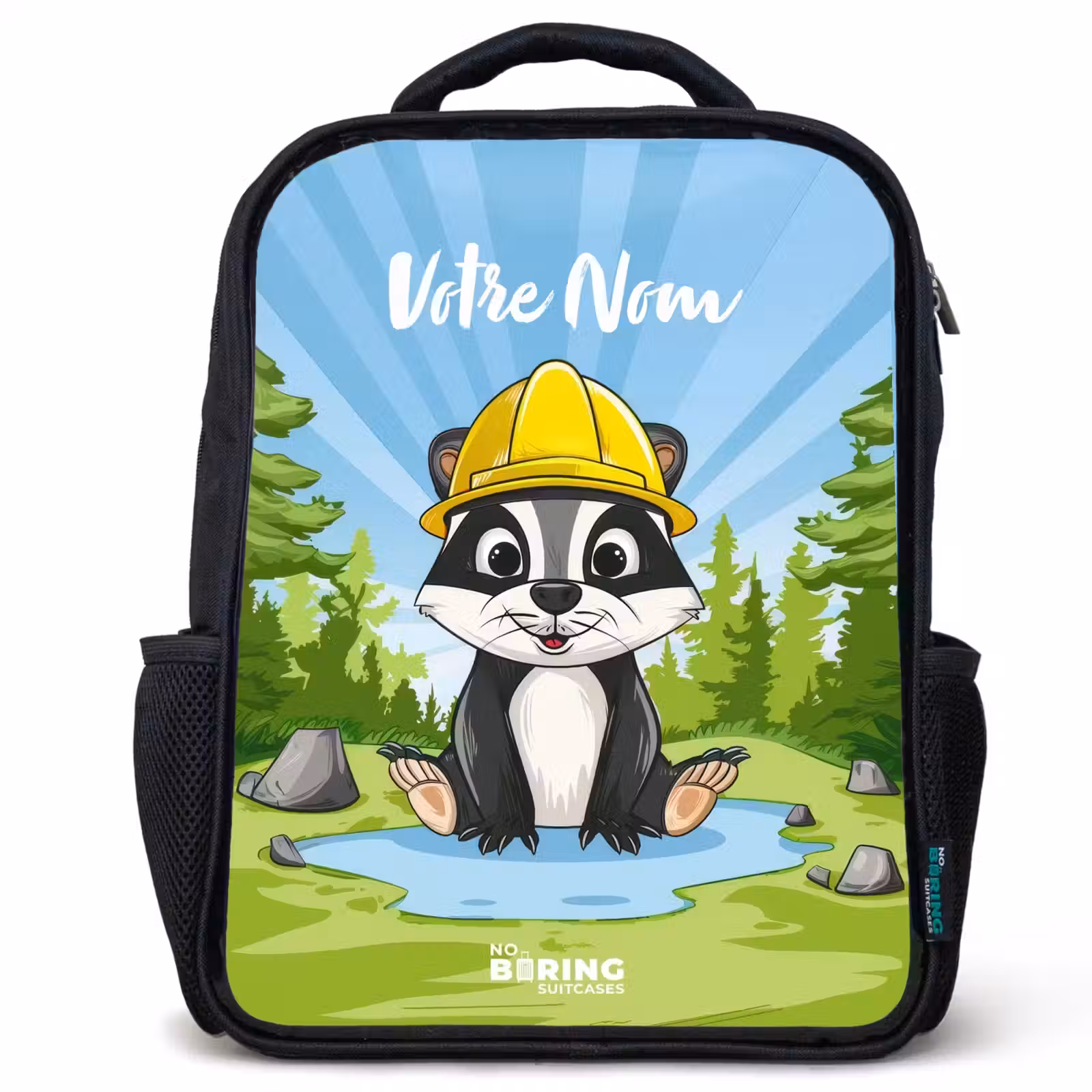 Sac à dos enfant - Noir - Ours de travail Wally — 1
