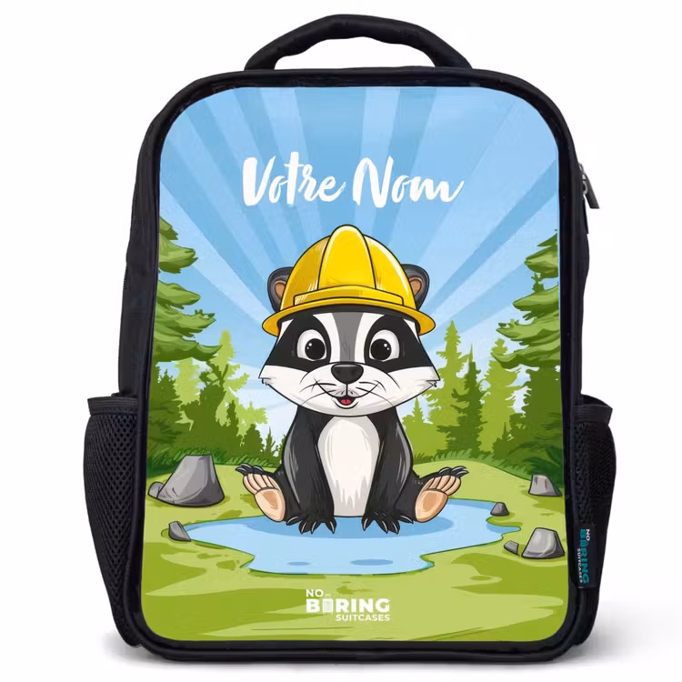 Sac à dos enfant - Noir - Ours de travail Wally — 1