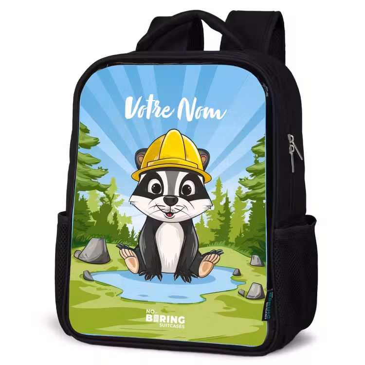Sac à dos enfant - Noir - Ours de travail Wally — 6