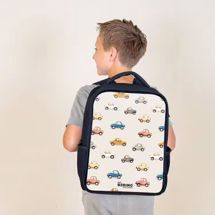 Sac à dos enfant - Noir - Voitures rétro colorées — 2