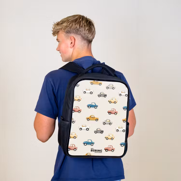 Sac à dos enfant - Noir - Voitures rétro colorées — 5