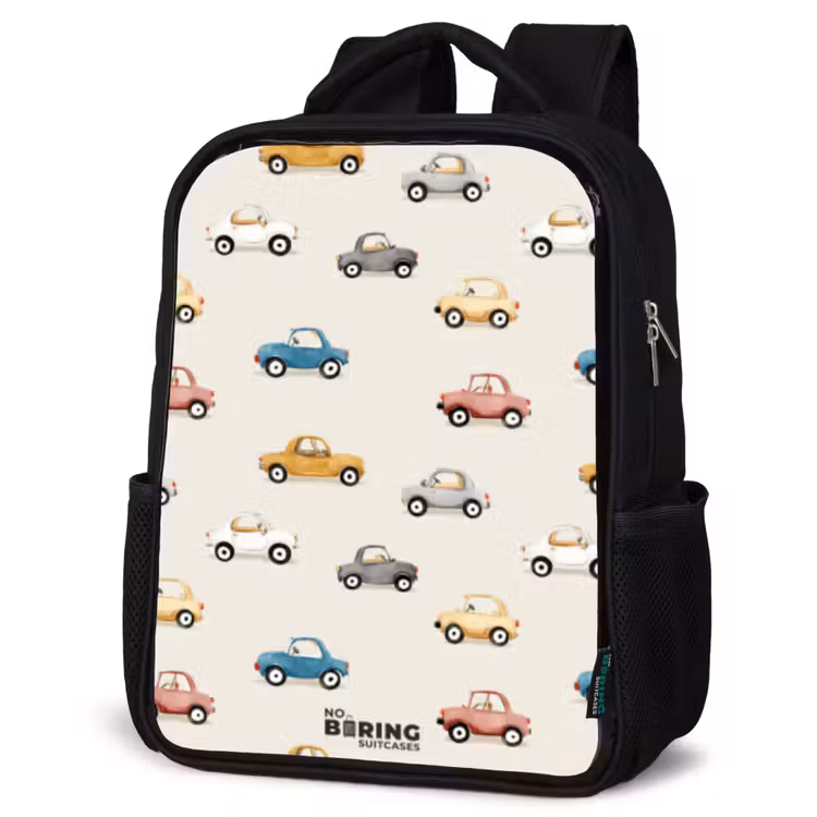 Sac à dos enfant - Noir - Voitures rétro colorées — 6
