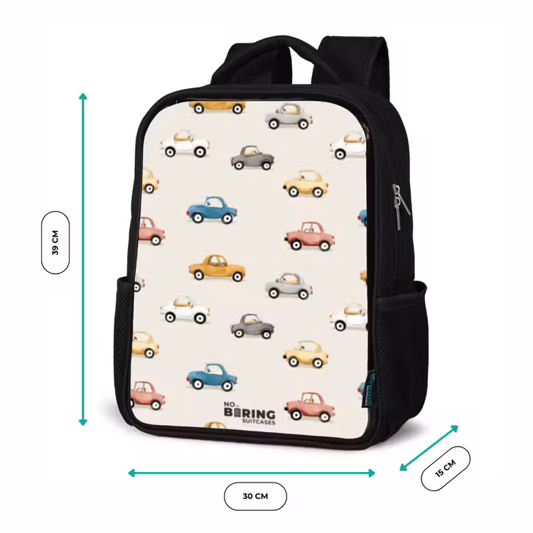 Sac à dos enfant - Noir - Voitures rétro colorées — 8