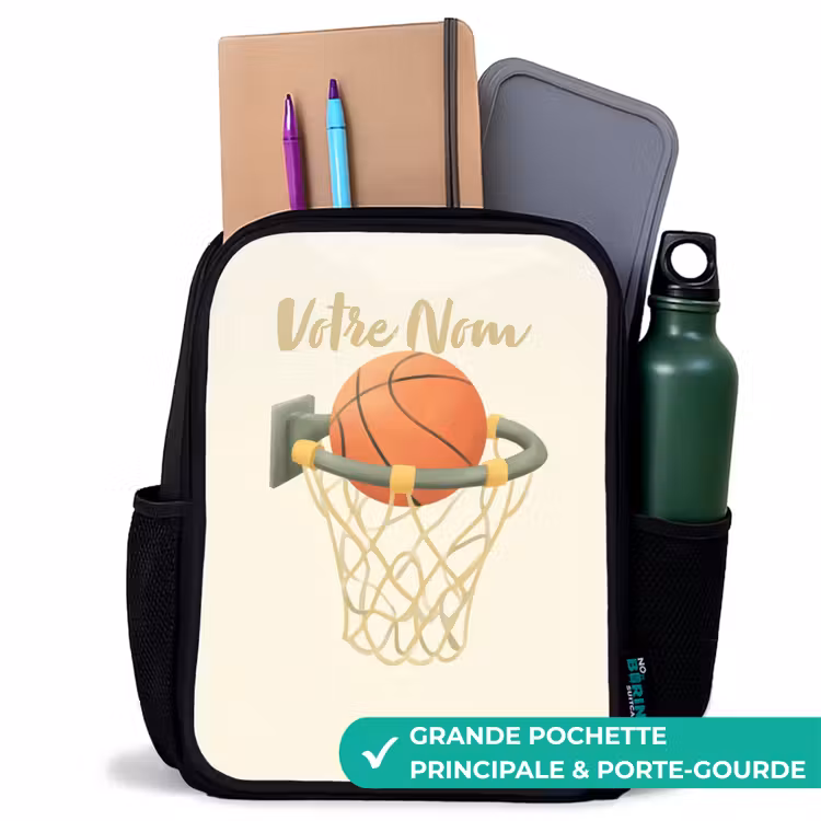 Sac à dos enfant - Noir - Basket-ball dans des couleurs neutres — 10