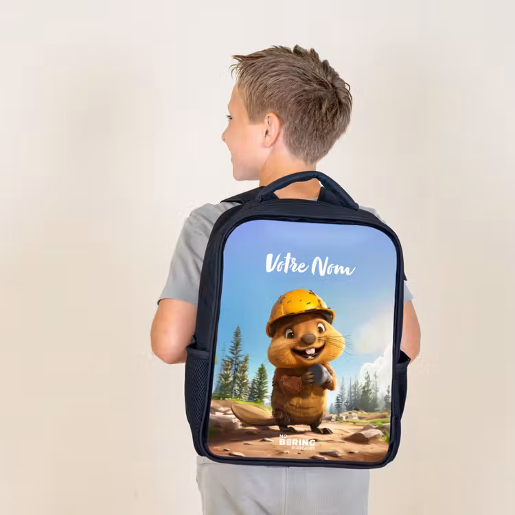 Sac à dos enfant - Noir - Casque de chantier Billy — 2