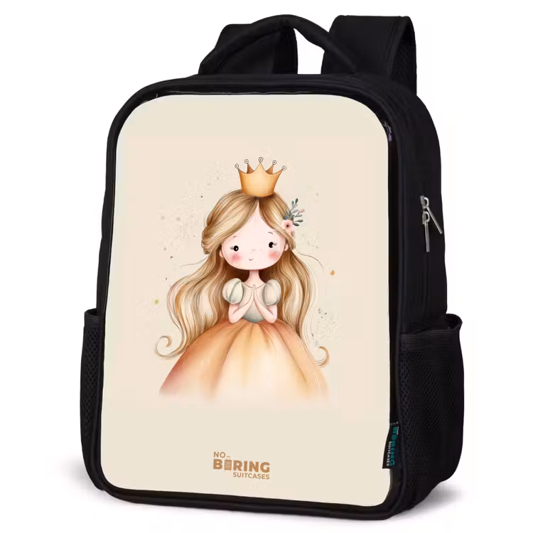 Sac à dos enfant - Noir - Princesse dans les tons dorés — 6