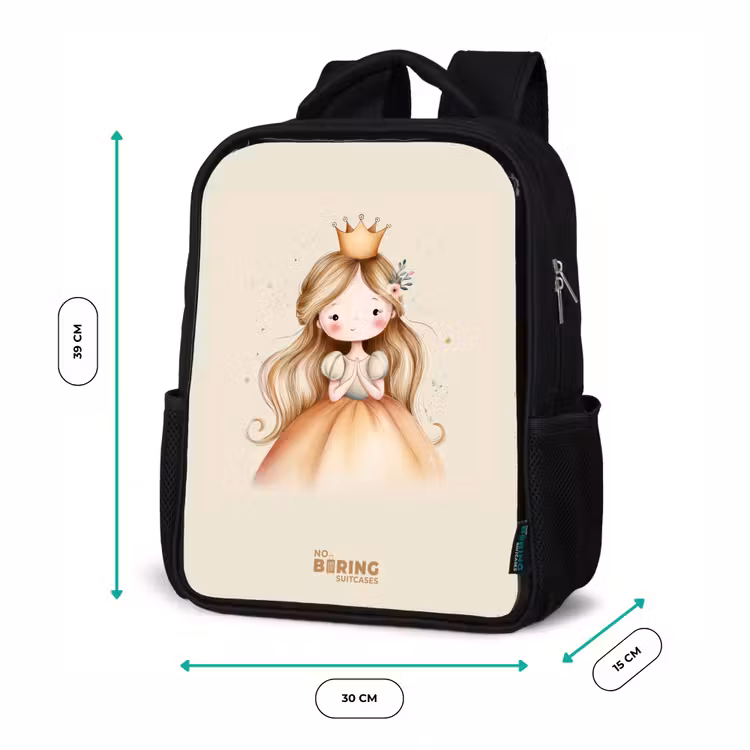 Sac à dos enfant - Noir - Princesse dans les tons dorés — 8