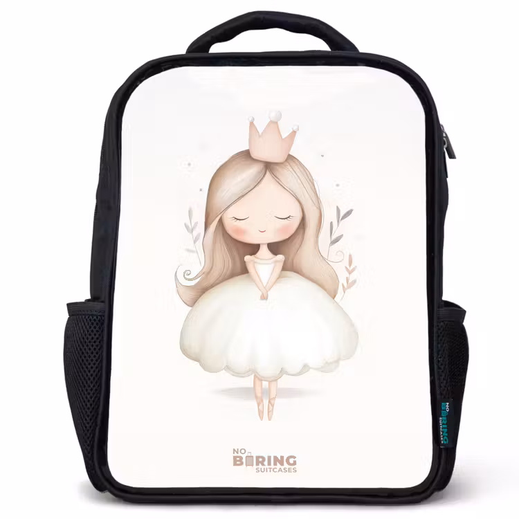 Sac à dos enfant - Noir - Princesse gracieuse en blanc — 1