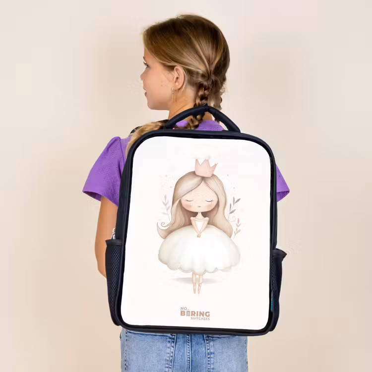 Sac à dos enfant - Noir - Princesse gracieuse en blanc — 4