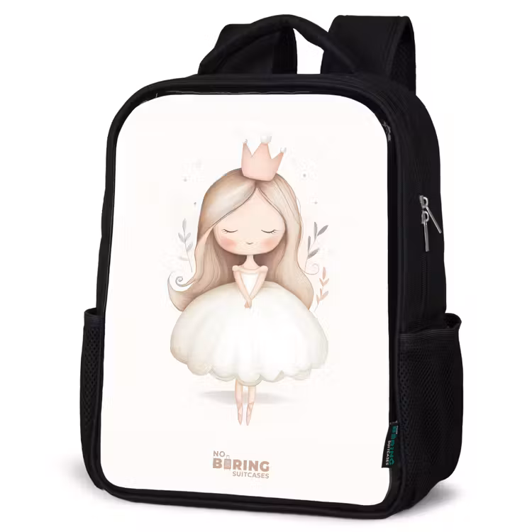 Sac à dos enfant - Noir - Princesse gracieuse en blanc — 6