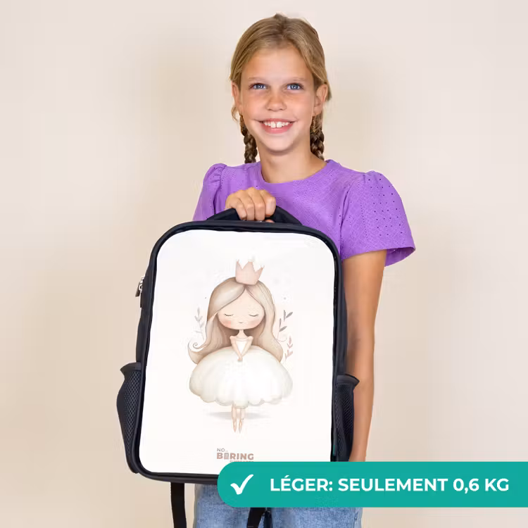 Sac à dos enfant - Noir - Princesse gracieuse en blanc — 9