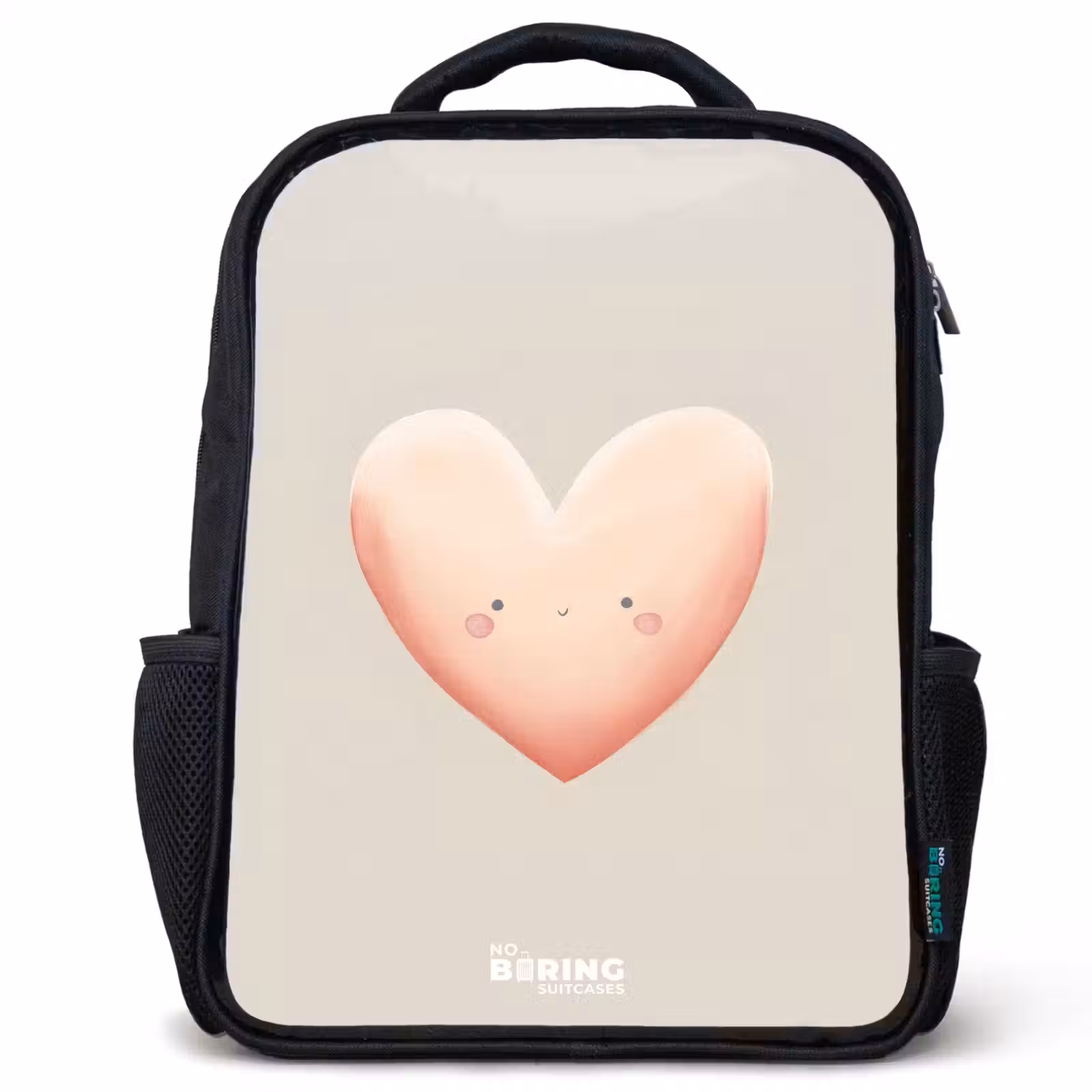 Sac à dos enfant - Noir - Coeur en couleurs pastel — 1