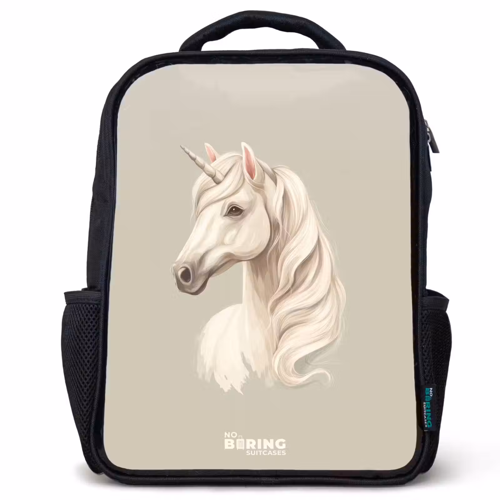 Sac à dos enfant - Noir - Licorne en couleurs neutres — 1