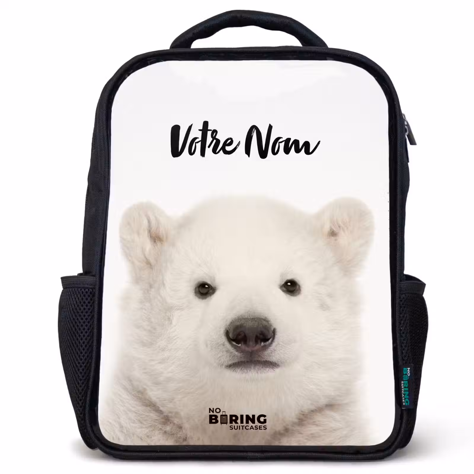 Sac à dos enfant - Noir - Ours polaire mignon — 1