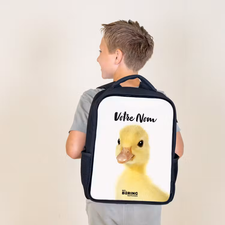 Sac à dos enfant - Noir - Barry le canard en caoutchouc — 2