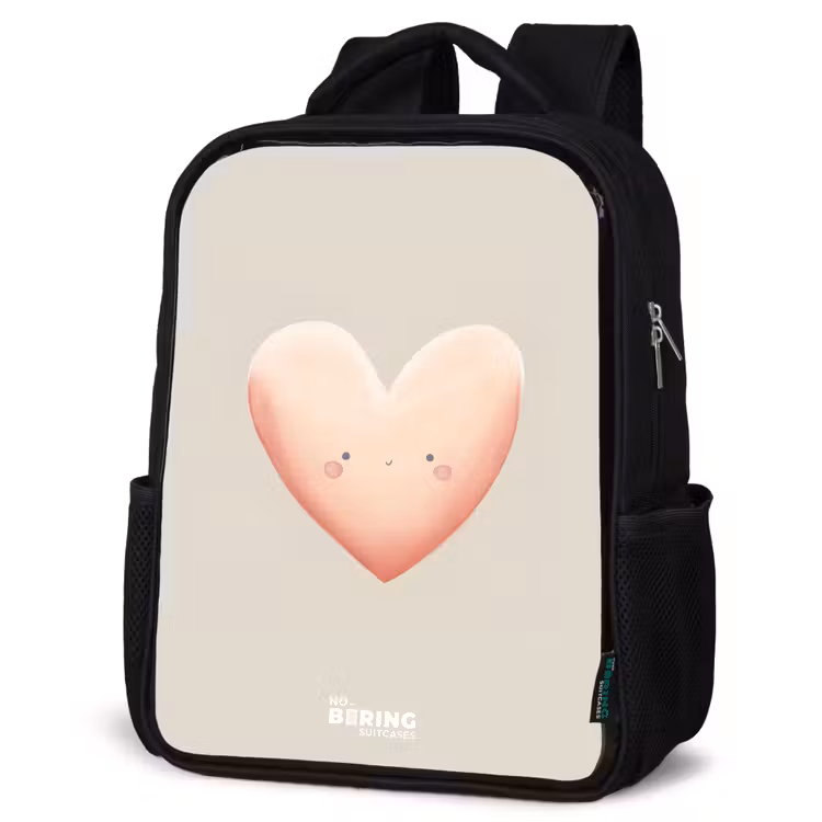 Sac à dos enfant - Noir - Coeur en couleurs pastel — 6