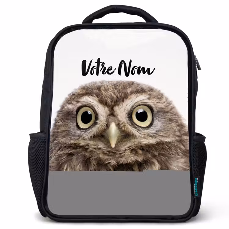 Sac à dos enfant - Noir - Hibou d'Ulke — 1