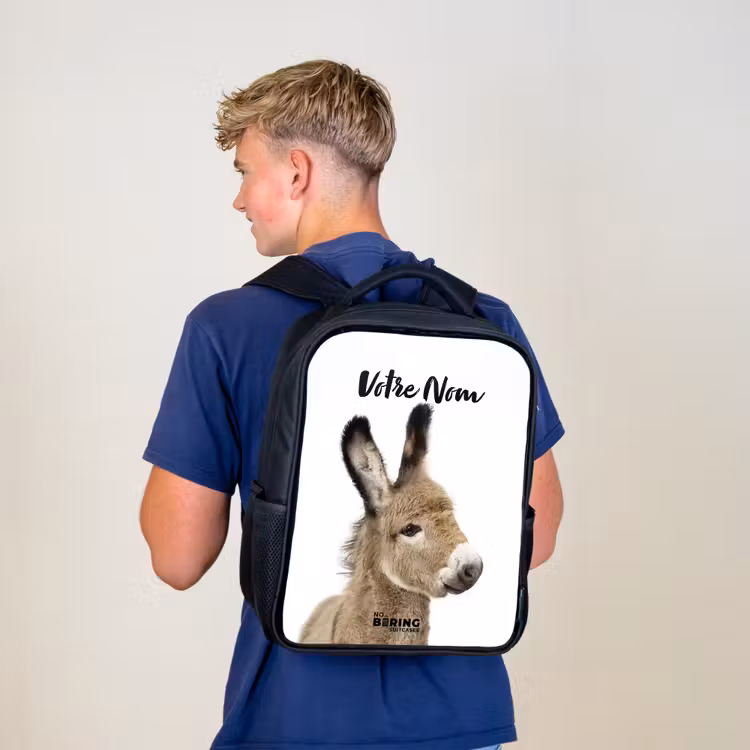 Sac à dos enfant - Noir - L'âne Eddy — 5
