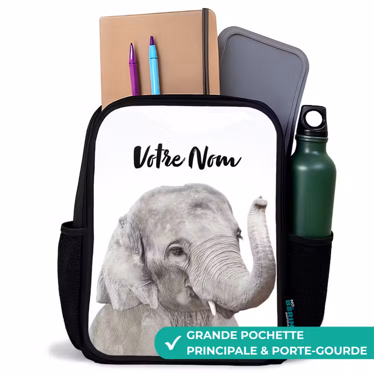 Sac à dos enfant - Noir - L'éléphant Oscar — 10