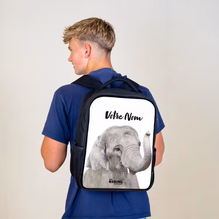 Sac à dos enfant - Noir - L'éléphant Oscar — 5