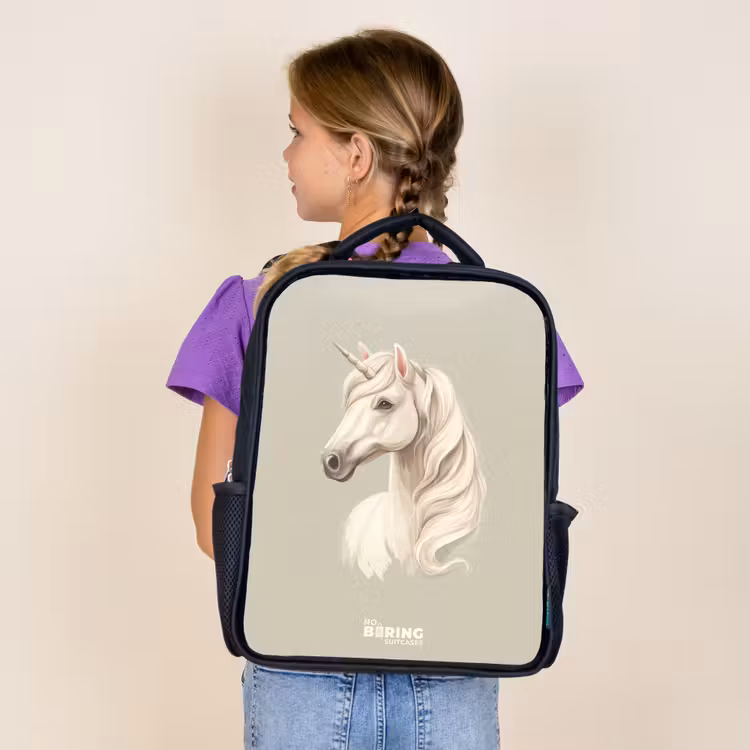 Sac à dos enfant - Noir - Licorne en couleurs neutres — 4