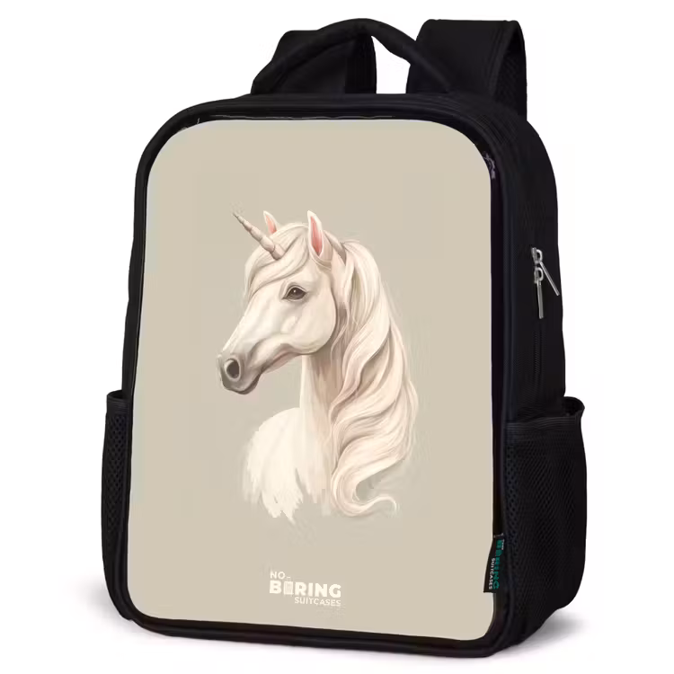 Sac à dos enfant - Noir - Licorne en couleurs neutres — 6