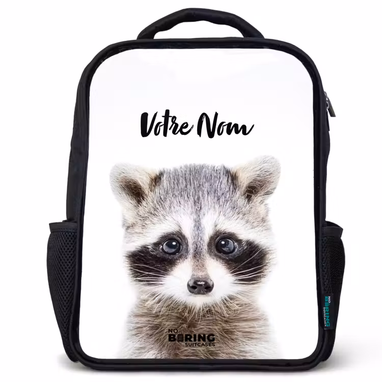 Sac à dos enfant - Noir - Rachid Racoon — 1
