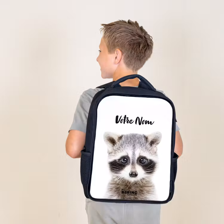 Sac à dos enfant - Noir - Rachid Racoon — 2