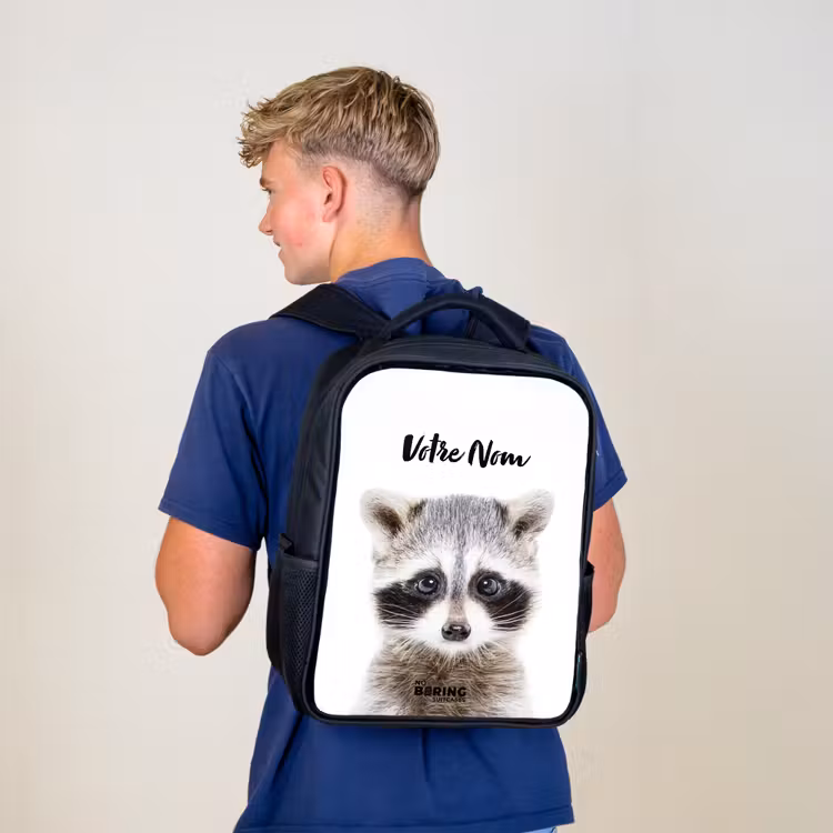 Sac à dos enfant - Noir - Rachid Racoon — 5