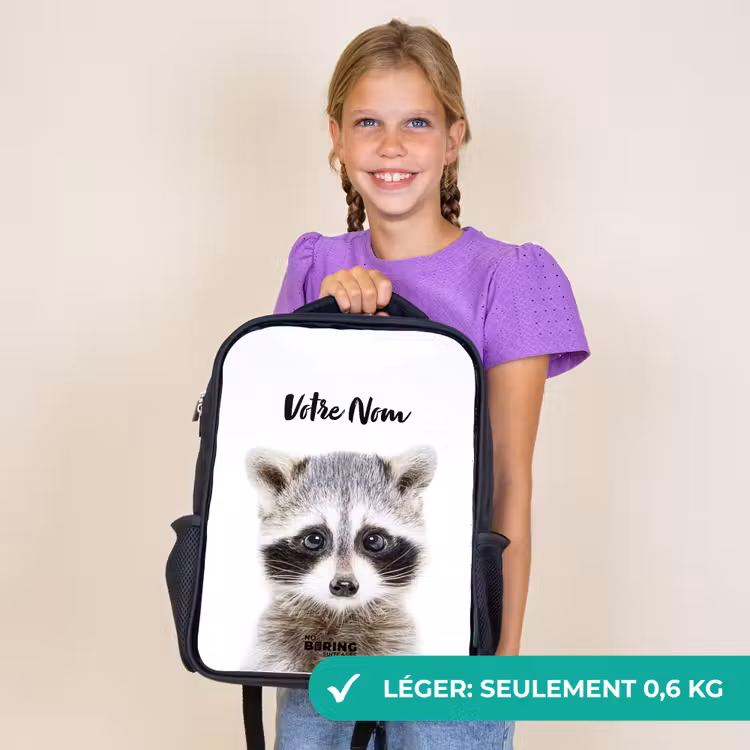 Sac à dos enfant - Noir - Rachid Racoon — 9