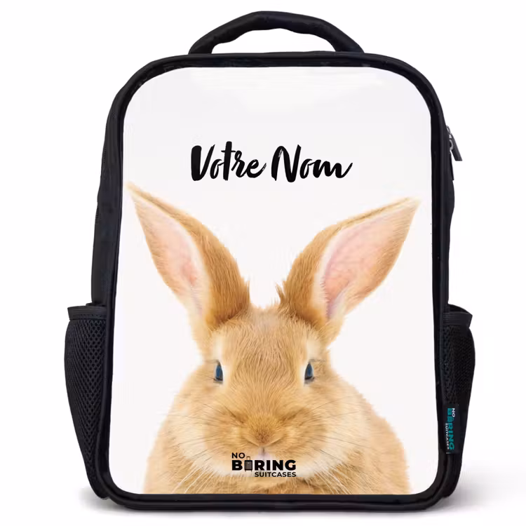 Sac à dos enfant - Noir - Reniflements avec la tête satisfaite — 1