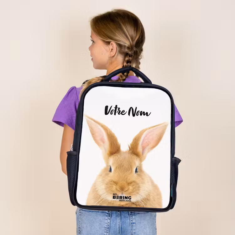 Sac à dos enfant - Noir - Reniflements avec la tête satisfaite — 4
