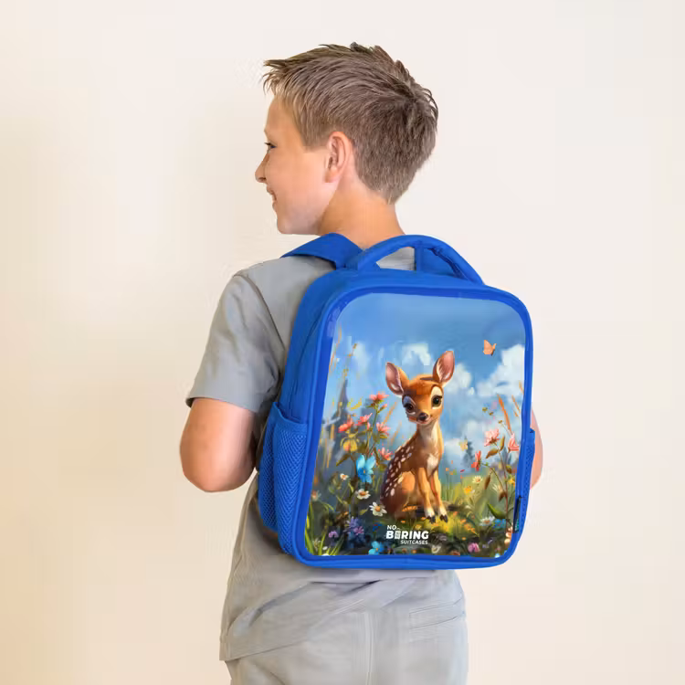 Sac à dos enfant - Bleu - Bailey fleur cerf — 2