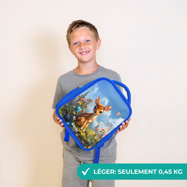 Sac à dos enfant - Bleu - Bailey fleur cerf — 3