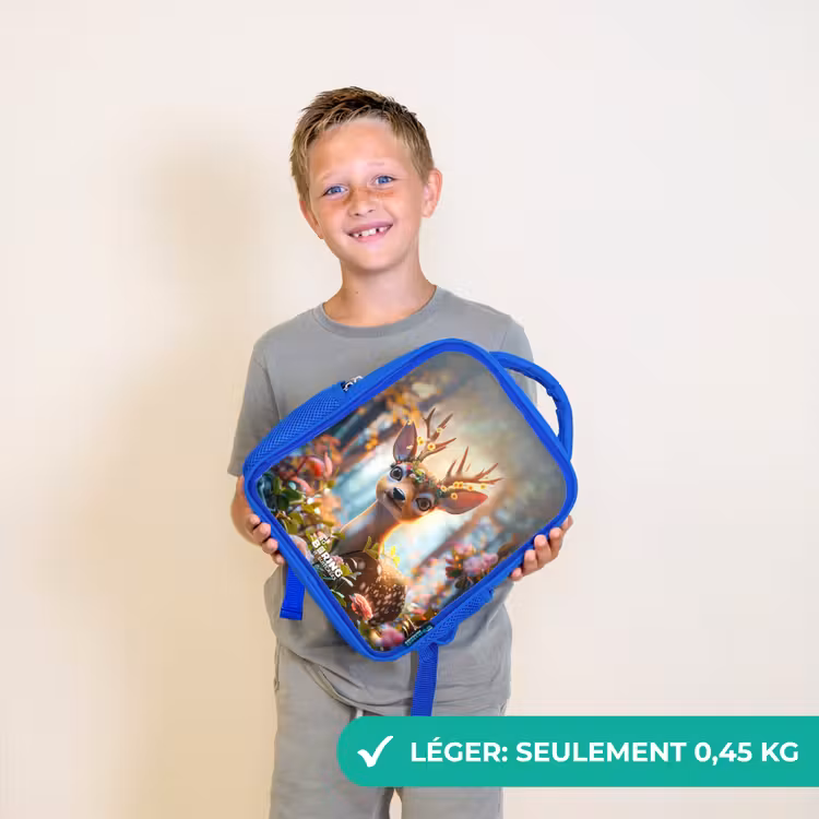 Sac à dos enfant - Bleu - Bois de fleur Bo — 3