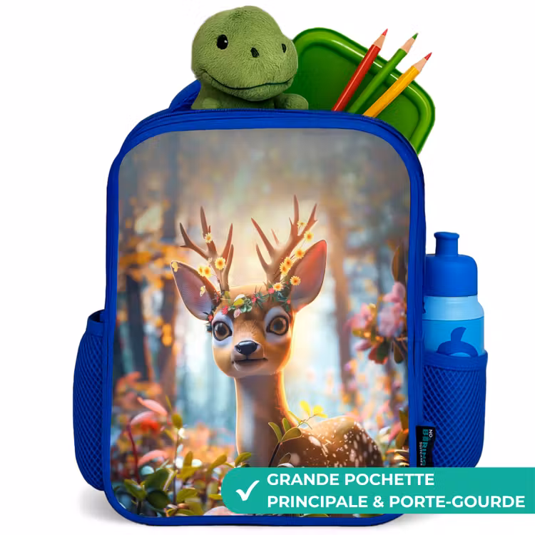Sac à dos enfant - Bleu - Bois de fleur Bo — 5