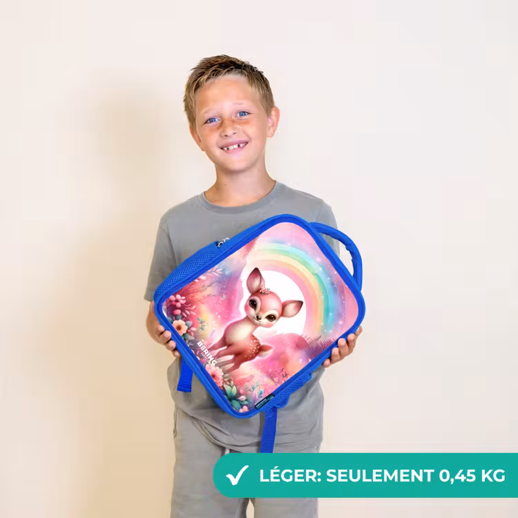 Sac à dos enfant - Bleu - Rouleau rose — 3