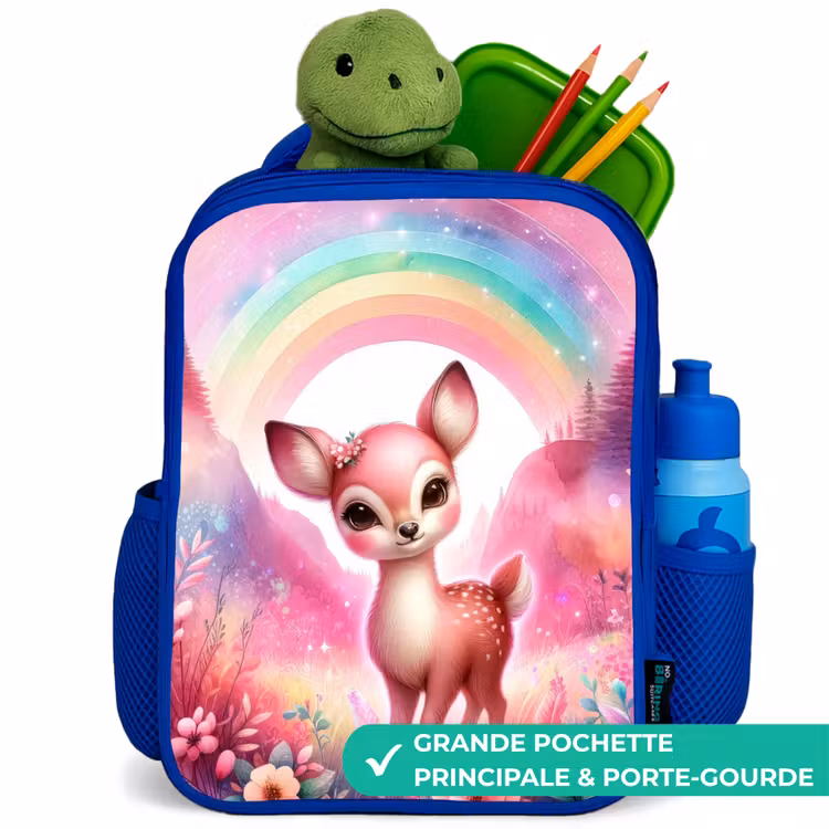 Sac à dos enfant - Bleu - Rouleau rose — 5