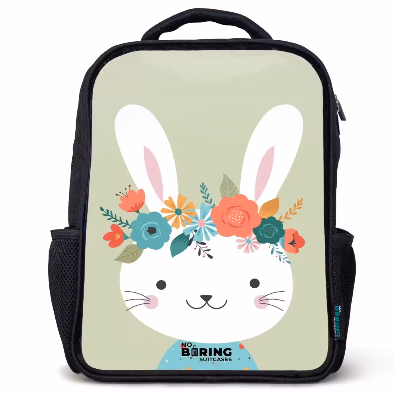 Sac à dos enfant - Noir - Lièvre hippie — 1