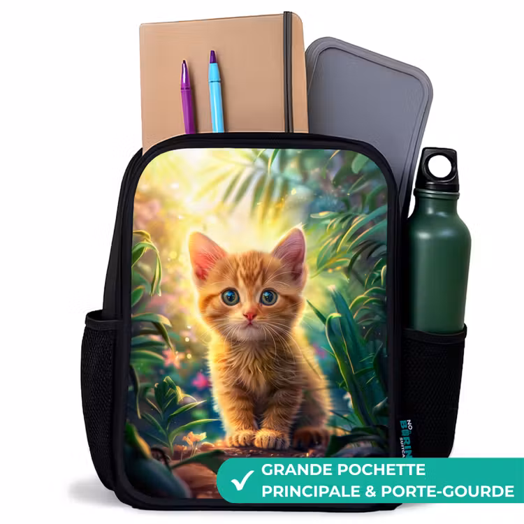 Sac à dos enfant - Noir - Chaton Kees — 10