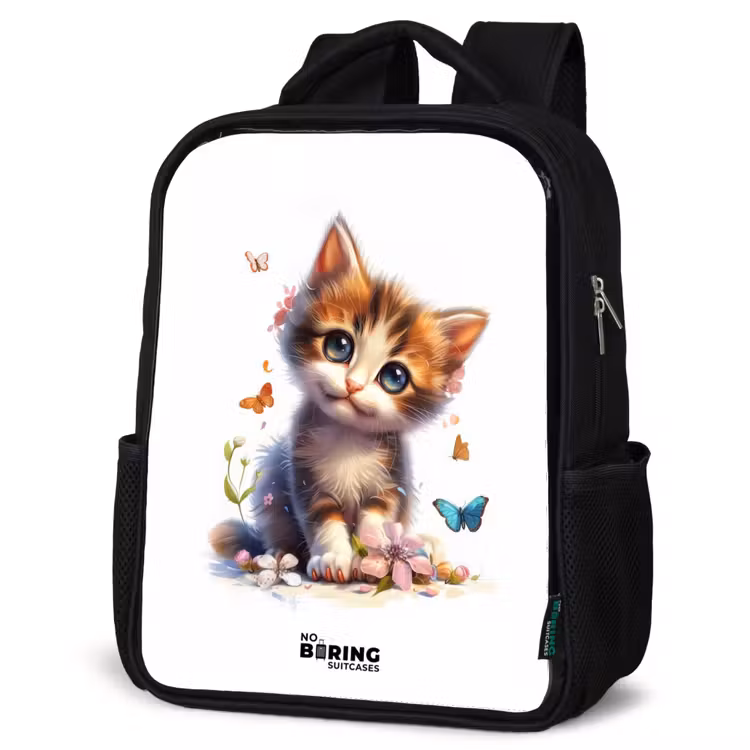 Sac à dos enfant - Noir - Chaton papillon Vera — 6